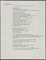 "TO JANE COONEY BAKER, DIED I-22-62" - manuscript poem by Charles Bukowski