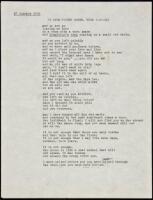 "TO JANE COONEY BAKER, DIED I-22-62" - manuscript poem by Charles Bukowski