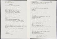 "tongue-cut” - manuscript poem signed by Charles Bukowski