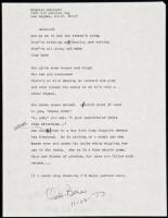 "unleaded” - manuscript poem signed by Charles Bukowski