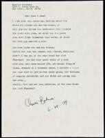 "what have I seen?" - manuscript poem signed by Charles Bukowski