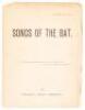 Songs of the Bat (Cover Title)