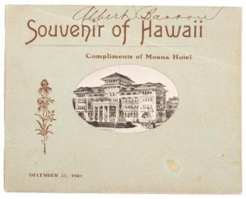 Souvenir of Hawaii. Compliments of Moana Hotel (wrapper title)