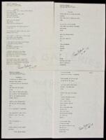 Seven manuscript poems signed by Charles Bukowski