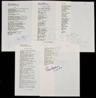 Seven manuscript poems signed by Charles Bukowski