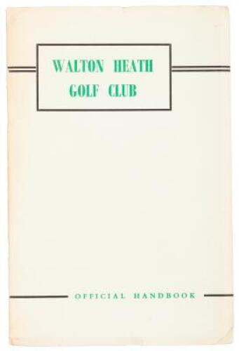WITHDRAWN - The Walton Heath Golf Club