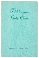 Addington Golf Club - handbook