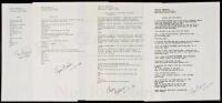 Five manuscript poems signed by Charles Bukowski