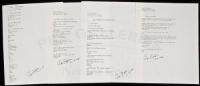 Seven manuscript poems signed by Charles Bukowski