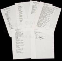 Seventeen photocopy manuscript poems by Charles Bukowski, with envelope addressed by him to Gray Whale Press