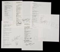 Eight manuscript poems signed by Charles Bukowski