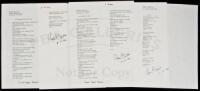 Eight manuscript poems signed by Charles Bukowski