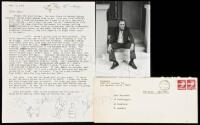 Typed Letter, signed, to Carl Weissner - with photograph by Linda Lee Beighle