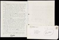 Typed Letter, signed, to Carl Weissner