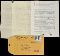 Typed Letter, signed, to Carl Weissner