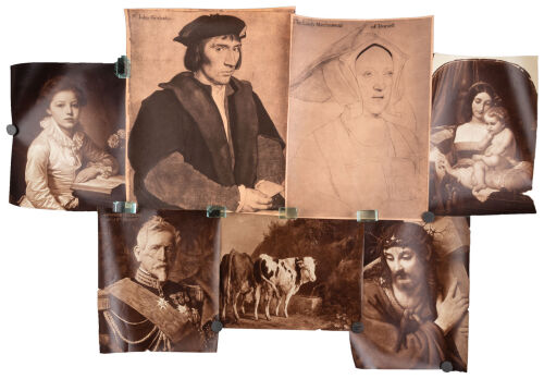 Seven albumen photographs of paintings