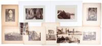 Thirteen collodion photographs of English country estate houses, landscapes, ruins, churches, and the Tower of London