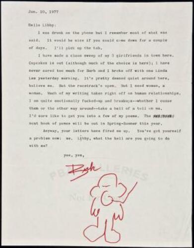 Typed Letter, signed to Libby Vaubel