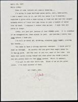 Typed Letter, signed, to Libby Vaubel