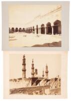 Two albumen photographs of Mosque El Azhar in Cairo