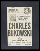 Broadside for January 1977 appearance at The Golden Bear