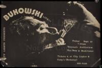 Bukowski Live!!! - Poster for City Lights Veteran's Auditorium appearance