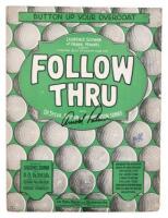 Button Up Your Overcoat - sheet music from the play Follow Thru signed by Arnold Palmer