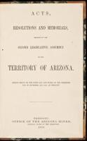 Acts, Resolutions and Memorials, Adopted by the Second Legislative Assembly of the Territory of Arizona