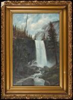 Original oil painting on board of Vernal Falls in Yosemite