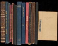 Thirteen volumes of bibliographic material including catalogues from Dawson's Book Shop, etc.