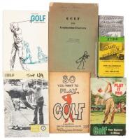 Golfer's Handbooks - four booklets with original box [and] five additional miscellaneous booklets on beginner's golf