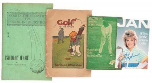 Golf of All Kinds: This Being a Light Commentary on the Game in Verse and Picture - signed by Niblick with three other booklets signed by their respective authors