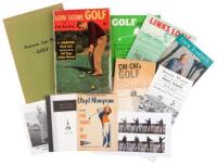 Ten miscellaneous booklets on golf, mostly tips from the pros