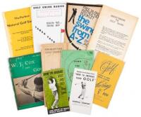 Ten miscellaneous booklets on golf, mostly instructional