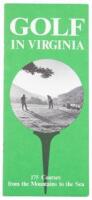 Golf in Virginia: 175 Courses from the Mountains to the Sea (cover title)