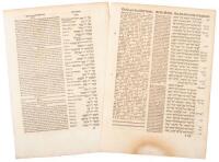 Two leaves from the Complutensian Polyglot Bible of Alcala