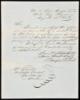Autograph letter signed from Admiral Shubrick to Mr. Terrell of the U.S. Consul in Honolulu