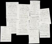 Twenty Montana land license stubs