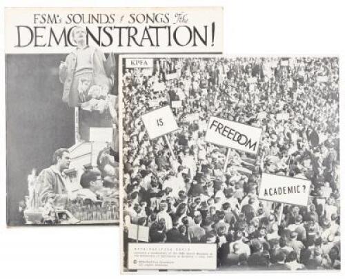 The Free Speech Movement on two lp records, signed by key activists