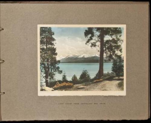 Pretty Pictures, Popular Places: Lake Tahoe [cover title]. Beautiful Lake Tahoe: A Selection of Hand Colored Prints from the Studio of Harold A. Parker