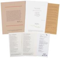 Six poetry broadsides - three signed
