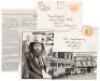 Four postcards signed and inscribed by Allen Ginsberg