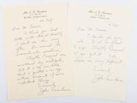Two Autograph Notes Signed
