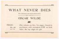 Prospectus for "What Never Dies"