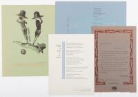 Four Signed Fine Press Broadsides