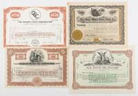 Three Automobile Stock Certificates + One Cycling