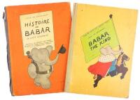 The first and third Babar books by Jean de Brunhoff