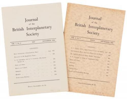 Two original issues of the Journal of the British Interplanetary Society