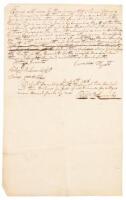 Early document of sale and future emancipation of a New York slave