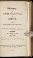 Werneria; Or, Short Characters of Earths: with Notes According to the Improvements of Klaproth, Vauquelin, and Hauy [with] Werneria (Part the Second)